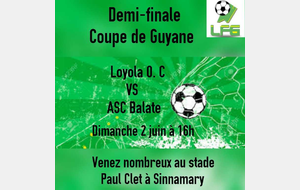 1/2 FINALE COUPE DE LA CTG 