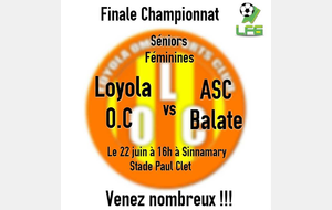 FINALE CHAMPIONNAT SENIOR FEMINIE